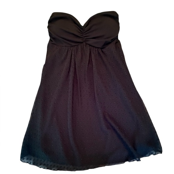 NWT Forever 21 Black Strapless Babydoll Mini Dress Size Small - Picture 1 of 8